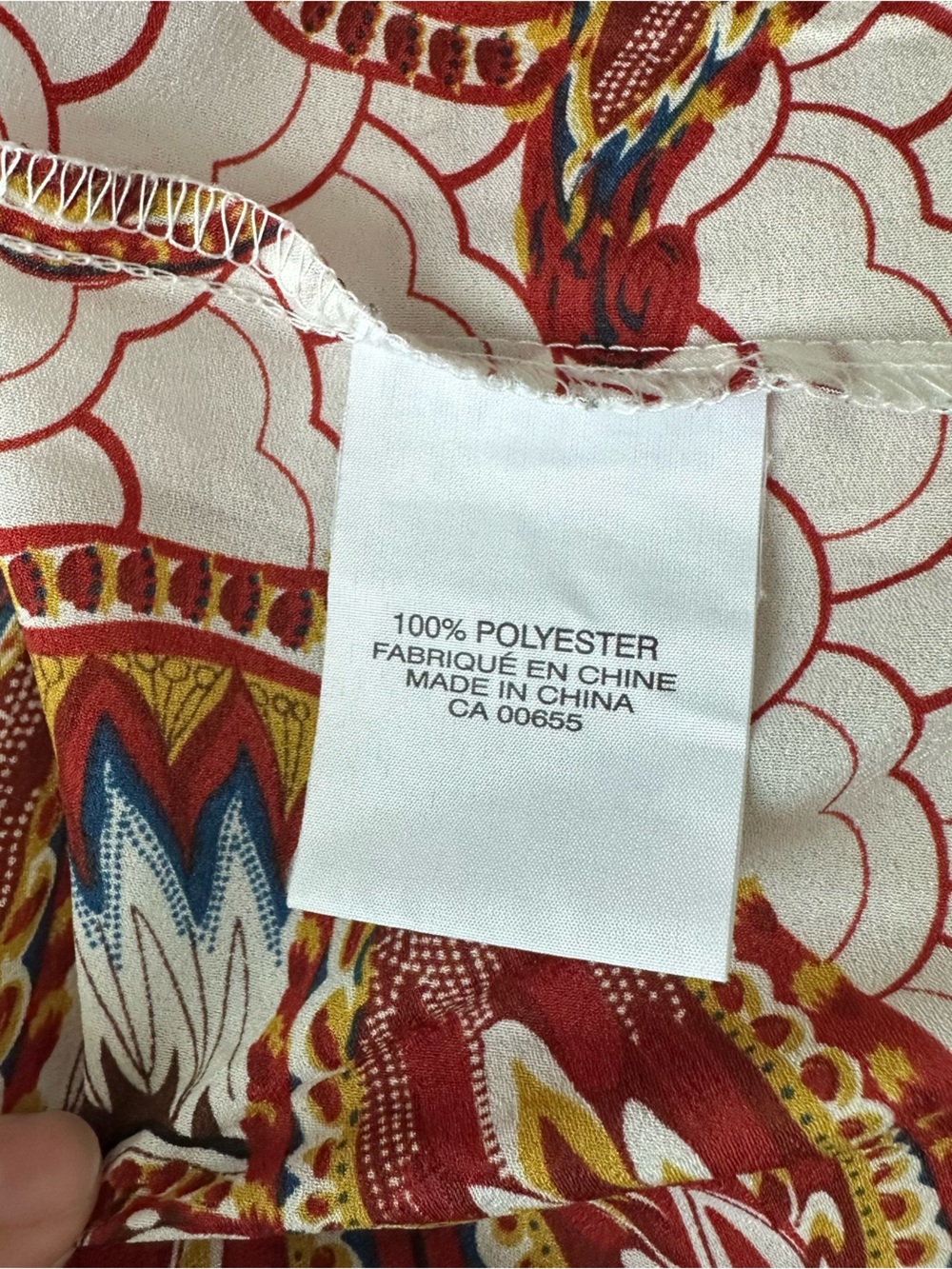 Smart Set Boho Medallion Print V-Neck Top Blouse - Picture 6 of 6